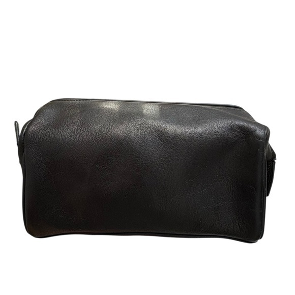 Coach F05406 large black leather unisex toiletry cosmetic bag - Picture 1 of 11